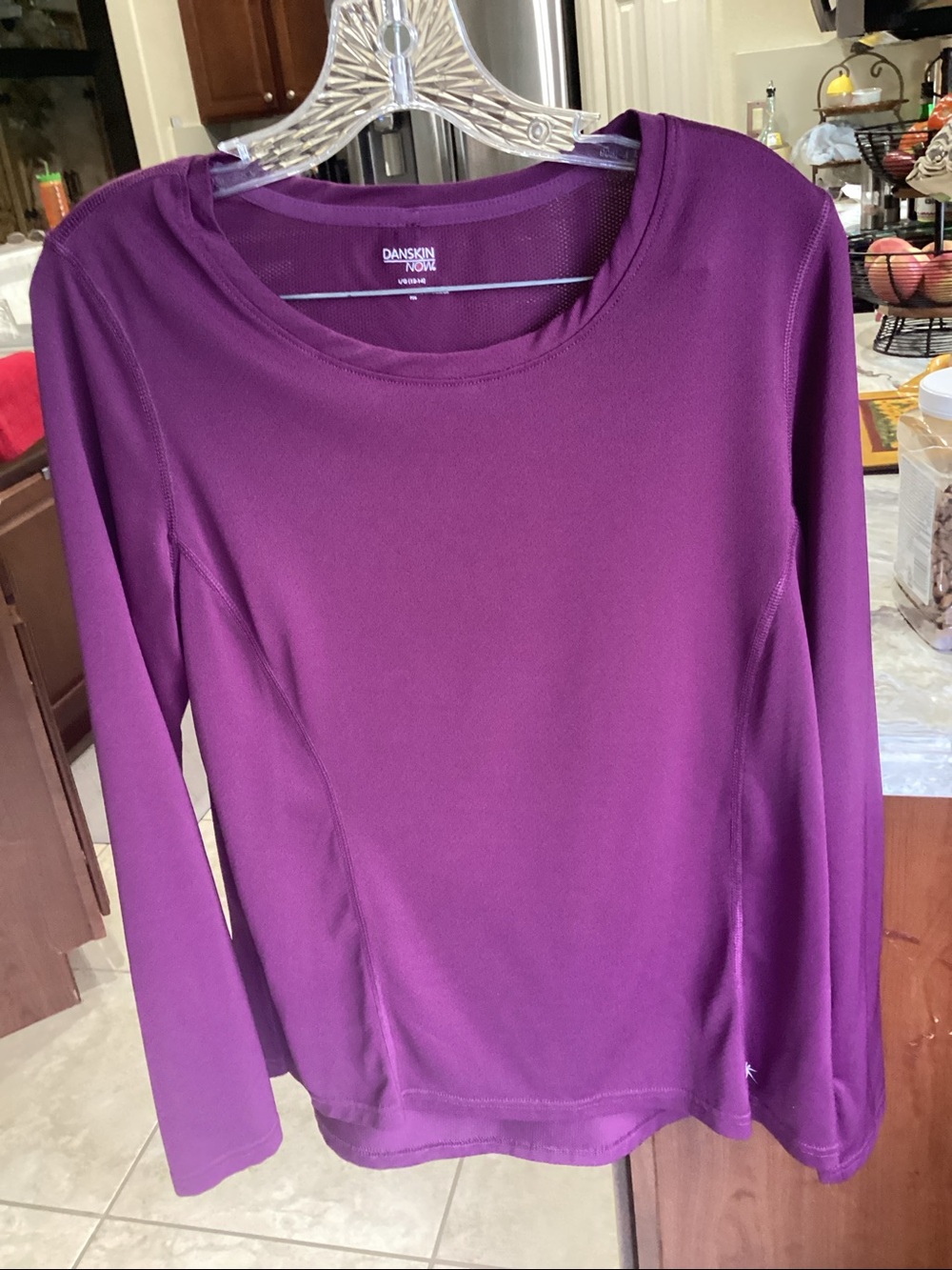 2 Danskin Now Plum/orange Long-Sleeve Athletic Tops